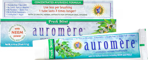 Auromere Ayurvedic Herbal Toothpaste Fresh Mint - 4 oz