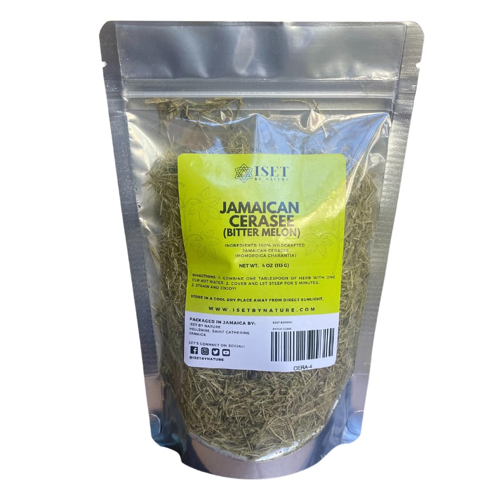 Jamaican Cerasee Bush Tea, Organic Bitter Melon Leaves, Natural Blood Detox Cleanse