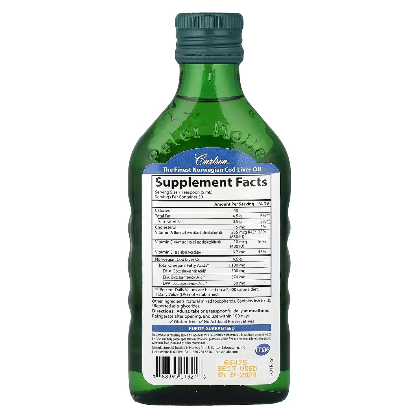 Carlson, Wild Norwegian Cod Liver Oil, 8.4 fl oz (250 ml)