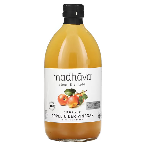 Madhava, Organic Apple Cider Vinegar, 16.9 fl oz (500 ml)