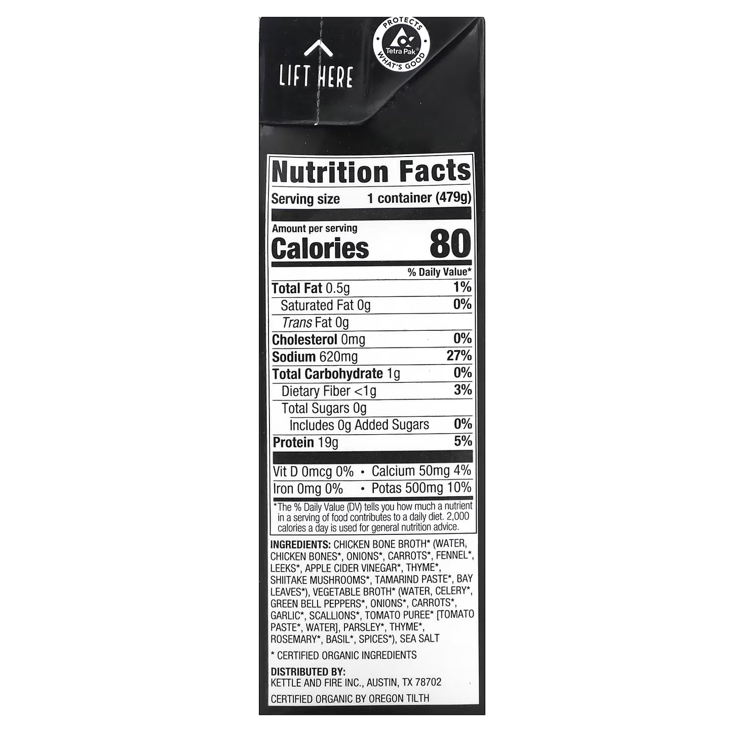 Kettle & Fire, Bone Broth, Classic Chicken, 16.9 oz (479 g)