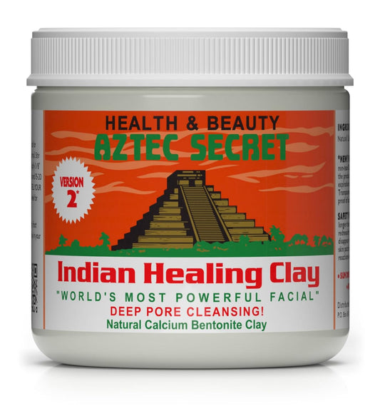 Aztec Secret– Indian Healing Clay 1 lb – Deep Pore Cleansing Facial & Body Mask – The Original 100% Natural Calcium Bentonite Clay