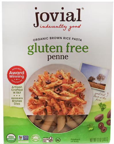 Jovial Organic Brown Rice Pasta Gluten Free Penne -- 12 oz