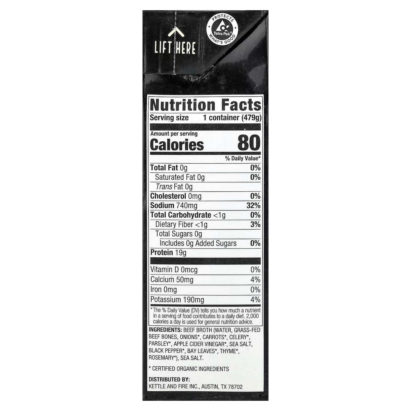 Kettle & Fire, Bone Broth, Classic Beef, 16.9 oz (479 g)