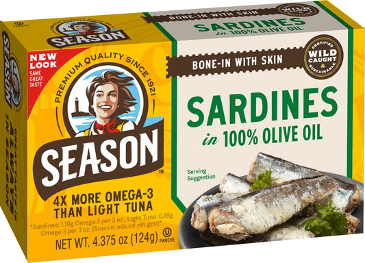 Season Sardines in Olive Oil- 12 pack