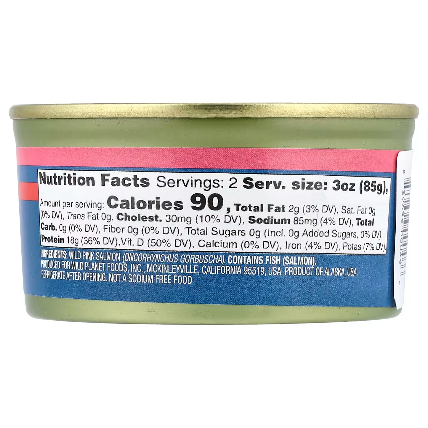 Wild Planet, Wild Pink Salmon, No Salt Added, 6 oz (170 g)
