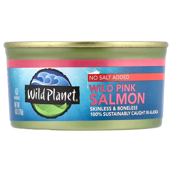 Wild Planet, Wild Pink Salmon, No Salt Added, 6 oz (170 g)